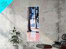 Pine Trees, Forest Reflections, Calm Nature Scene, Framed Canvas Print, Minimalist Landscape, Serene Forest Wall Art, Nature Decor