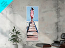Walk to the Sea, Serene Beach Path, Minimalist Coastal Art, Canvas Print, Ocean Wall Art, Pastel Tones, Relaxing Home Decor