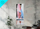 Surf Girl, Beach Aesthetic, Retro Coastal, Sun Kissed Art, Vibrant Summer Decor, Modern Framed Canvas Print, Ocean Lover Gift, Boho Style