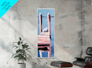 Dock Reflection, Calm Waters, Nautical Aesthetic, Serene Landscape, Coastal Home Decor, Minimal Framed Canvas Print, Tranquil Vibes