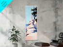 Serenity View, Ocean Horizon, Cliffside Dream, Framed Canvas Print, Beach Aesthetic, Coastal Living, Living Room Art, Minimalist Style