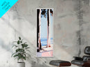 Coastal Trees, Beach Landscape, Minimalist Art, Framed Canvas Print, Modern Wall Art, Ocean View, Nature Decor, Living Room Wall Art