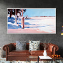 Winter Landscape, Snowy Field, Rustic Wall Decor, Farmhouse Art, Living Room Art, Framed Canvas Print, Winter Scene, Serene Home Art