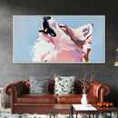 Howling Wolf, Wildlife Art, Nature Print, Blue Sky, Framed Canvas Print, Rustic Wall Art, Lodge Decor, Animal Lover Gift