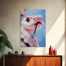 Pink Snake, Wildlife Portrait, Exotic Reptile, Framed Canvas Print, Animal Lover Wall Art, Unique Home Decor, Nature Inspired Art
