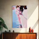 Floral Reflection, Dreamy Water Art, Pastel Painting, Feminine Wall Decor, Tranquil Aesthetic, Bedroom Wall Art, Framed Canvas Print