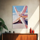 Starfish, Beach Decor, Coastal Wall Art, Nautical Print, Boho Art, Pastel Aesthetic, Ocean Lover Gift, Canvas Print, Living Room Art
