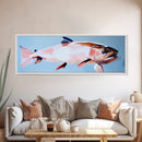 Vibrant Fish, Abstract Art, Ocean Lover Decor, Modern Coastal Home, Colorful Wall Art, Canvas Print, Unique Nautical Aesthetic