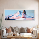 Serene Waters, Abstract Beach, Coastal Vibes, Soft Pastels, Canvas Print, Minimalist Art, Bedroom Wall Art, Contemporary Seascape