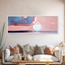 Sunset Glow, Ocean Horizon, Beach Scene, Modern Coastal, Framed Canvas Print, Minimalist Wall Art, Living Room Decor, Gift Idea