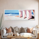 Seascape Painting, Minimalist Beach Art, Coastal Breeze Print, Nautical Theme Decor, Ocean Lover Gift, Canvas Print