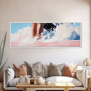 Ocean Waves, Coastal Art, Beach Vibes, Living Room Wall Art, Modern Seascape, Minimalist Art, Framed Canvas Print, Nautical Decor