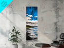 Serene Seascape, Coastal Landscape, Blue Ocean Painting, Canvas Print, Minimalist Wall Art, Living Room Decor, Modern Home Art