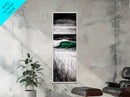 Ocean Wave, Emerald Green, Coastal Art, Framed Canvas Print, Beach House Decor, Nautical Wall Art, Surf Painting, Living Room Art