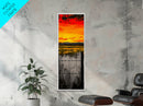 Sunset Fence, Fiery Sky, Bold Colors, Canvas Print, Western Landscape, Rustic Home Decor, Ranch Wall Art, Farmhouse Living Room