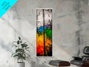 Urban Abstract, Textured Painting, Mixed Media Art, Colorful Composition, Modern Home Decor, Industrial Style, Framed Canvas Print