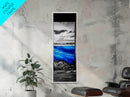 Ocean View, Blue Wave Art, Coastal Decor, Nautical Wall Art, Modern Abstract, Beach House Decor, Framed Canvas Print