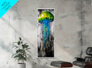 Jellyfish Art, Ocean Life, Colorful Abstract, Underwater Decor, Canvas Print, Modern Wall Art, Coastal Home, Living Room Art