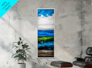 Minimalist Ocean Art, Coastal Wall Decor, Blue and Green Seascape, Modern Beach House Decor, Bedroom Wall Art, Framed Canvas Print