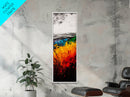 Vibrant Field Painting, Abstract Landscape Art, Bold Colorful Decor, Framed Canvas Print, Boho Wall Art, Living Room Statement Piece