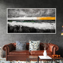 Storm Lighthouse, Ocean, Waves, Framed Canvas Print, Moody Coastal Art, Nautical Wall Decor, Minimalist Beach Art, Dramatic Seascape Art