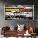 Abstract, Modern, Colorful, Framed Canvas Print, Contemporary Wall Art, Bold Geometric Painting, Living Room Decor, Office Artwork