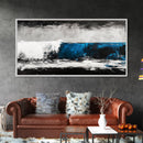 Ocean Wave, Blue, Modern, Canvas Print, Abstract Coastal Wall Art, Surfing Theme Artwork, Contemporary Beach Decor, Large Wall Art