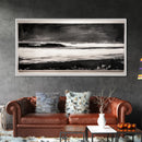Stormy Ocean Wave, Black and White Seascape, Coastal Wall Art, Nautical Decor, Minimalist Artwork, Beach House Vibes, Framed Canvas Print