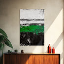 Green Horizon, Abstract Landscape, Contemporary Painting, Bold Nature Art, Modern Home Wall Decor, Unique Artwork, Canvas Print