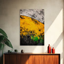 Golden Hills, Abstract Landscape, Earthy Tones, Autumn Wall Art, Warm Color Palette, Nature Inspired, Living Room Art, Framed Canvas Print