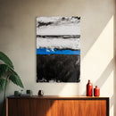 Monochrome Waves, Coastal Serenity, Abstract Seascape, Canvas Print, Minimalist Art, Modern Beach House Decor, Office Wall Art