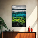 Ocean Landscape Art, Coastal Wall Print, Beach House Decor, Nature Inspired Art, Living Room Art, Minimalist Seascape, Framed Canvas Print