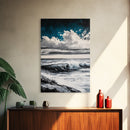 Ocean Wave Art, Seascape Print, Coastal Wall Decor, Seaside Art, Nautical Home Aesthetic, Beach House Wall Print, Framed Canvas Print