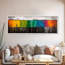 Dripping Paint Abstract, Vibrant Color Art, Modern Expressionist Painting, Bold Wall Art, Framed Canvas Print, Office Wall Decor