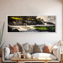 Hidden Cove, Green Waters, Peaceful Beach Scene, Canvas Print, Coastal Landscape Art, Office Wall Art, Tranquil Home Decor