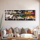 Colorful Rifle, Gun Art, Abstract Firearm Painting, Modern Wall Art, Man Cave Decor, Bold Art, Framed Canvas Print, Unique Gift