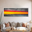 Tropical, Waves, Sunset, Canvas Print, Beach Wall Art, Living Room Decor, Vibrant Ocean Scene, Boho Seascape, Surfer Gift, Colorful Coastal