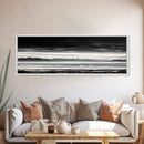 Stormy Mountains, Black and White Art, Monochrome Landscape, Modern Wall Decor, Framed Canvas Print, Nature Inspired, Minimalist Home Art