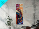 Gecko Art, Colorful Lizard, Desert Wall, Framed Canvas Print, vibrant reptile painting, boho wildlife wall decor, eclectic living room accent