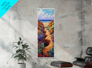 Beach Trail, Colorful Dunes, Coastal Nature Path Art, Vibrant Summer Landscape, Boho Bedroom Decor, Canvas Print