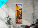 Adobe Home, Southwest Colors, Rustic Entryway Art, Framed Canvas Print, Mexican Style Decor, Boho Living Room Accent, Desert Home Art