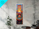 Sunset Portal, Water Fountain, Mystical Dreamscape, Framed Canvas Print, Fantasy Wall Decor, Spiritual Living Room Art, Surreal Vibe