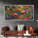 Jungle Waterfall, Floral, Vivid, Canvas Print, Botanical Wall Art, Tropical Home Decor, Boho Jungle Artwork, Bathroom Accent Piece