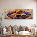 Southwestern Style, Cowboy Art, Desert Vibes, Sunset Palette, Framed Canvas Print, Rustic Western Wall Art, Office Decor, Colorful Home Accent
