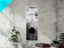 Driftwood Focus, Tranquil Waters, Lake Serenity, Canvas Print, Modern nature wall art, Neutral decor, Calm lakehouse bedroom piece