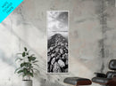 Rocky Jetty, Ocean Horizon, Black and White Seascape, Minimalist Nature, Canvas Print, Neutral Wall Decor, Office Wall Art, Hallway Decor
