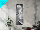 Morning Beach, Shoreline Foam, Coastal Tranquility, Sunrise Horizon, Canvas Print, Beach Wall Art, Bathroom Decor, Seaside Vibes