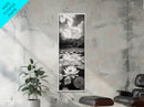 Water Lily Pond, Serene Botanical Art, Peaceful Garden Wall Decor, Zen Nature Print, Spa or Bedroom Accent, Framed Canvas Print