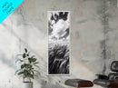 Wheat Field, Cloudy Sky, Rustic Landscape, Black and White Nature, Framed Canvas Print, Farmhouse Kitchen Wall Art, Fall Harvest Vibe