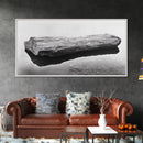 Driftwood, Calm Water, Nature Stillness, Natural Element Art, Framed Canvas Print, Zen Bathroom Wall Art, Minimalist Decor